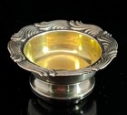 Tiffany   Co Sterling Silver Salt Dip Cup Wave Gold Wash