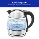 Rapid Boil 1 2l Electric Tea Kettle With Removable Lid - Stainless Steel  New