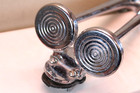 Vtg 1960s Chrome Plated Brass Marine Dual Air Horns 12 13  Trumpets Loud W Compr