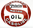 Standard Oil Gasoine - Vintage Porcelain Sign - Pump Plate Advertisement