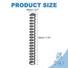 5pcs Compression Spring  5mm Od 0 8mm Wire Size 40mm Free Length  Silver Tone