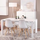 Furmax Mid Century Modern Dsw Plastic Dining Chair Set Of 4 White