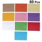 60 Pcs Small Coloured Envelopes Craft Paper Postcard Storage Blank
