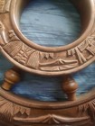 Pirate Vintage Wall Decor Beach Ship Gift Antique Brass Nautical Wheel Wooden