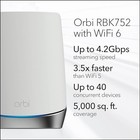 Netgear Orbi Tri-band Mesh Wifi 6 System 1 Extender Ax4200 Rbk752-100nar - White