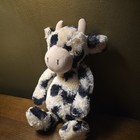 Jellycat London Bashful Calf Plush Black   White Spots Cow Stuffed Animal 12 