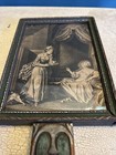 Vtg Victorian Revival  Hand Held Vanity Mirror Wood Frame 
