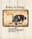 Husky Sign Nope Not Today Funny Dog Handmade Metal Tin Wall Art Siberian Decor