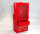 Vintage Curtiss Thrift Coin Bank Vending Machine 7 5  Plastic   Metal Mechanical