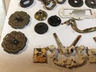 Lot Mixed Antique Vintage Hardware Furniture Drawer Pulls Back Plates Key Holes