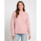 Splendid   Pink Wool Cashmere Blend Cable Knit Sweater   Medium