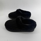 Dearfoams Womens Black Cable Knit Memory Foam Clog Slippers Size M 7-8 New