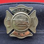 Vintage Sea Cliff New York Fire Department Uniform Hat Cap Navy Blue Size 6 3 4
