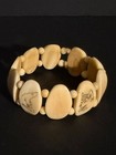 Beautiful Vintage Native Alaskan Inuit Stretch Pictorial Bracelet