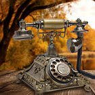 Antique Vintage Handset Old Telephone European Style Rotary Dial Phone Decor New