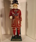 Vtg 60s Beefeater Gin Ceramic Decanter Bottle Empty Handpainted Made In England