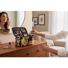  Hard Makeup Cosmetic Case Travel Luggage Vanity Mirror Retro Looking Carry On