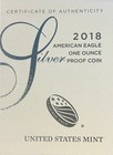 2018-s American Proof Silver Eagle-mint Issued Presentation Box   Coa  no Coin 