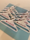 Lot Of 9 Authentic American Girl Doll Clothes Hangers White Plastic Red Logo 18 