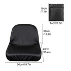 Universal Riding Lawn Mower Seat Cover Waterproof Tractor Seat Protector Black