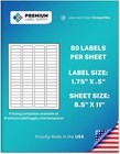 White Sticker Return Address Labels     1 75  X  5      Laser inkjet Compatible       