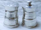 Tiffany   Co Vintage Salt And Pepper Grinder Shaker Set Sterling Silver Italy