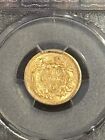 Rare 1854  3 Indian Princess Head  Gold Coin Pcgs Au-clean  only 138 000 Minted 