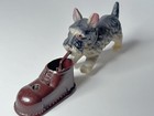 Vtg 1950 Occupied Japan Scottish Terrier Shoe Celluloid Wind Up Toy  Works Video