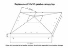 10 X 10ft Replacement Canopy Only Patio Pavilion Gazebo Sunshade Polyester Cover