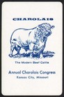 Vintage Single Playing Card Annual Charolais Congress Cow Pictured Kansas City