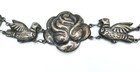 Vintage Antique Mexican 925 Sterling Silver Birds Rose Flower Link Bracelet 7 5 