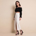 White Ardor High Waist Midi Skirt By Femeador - Size  m  - Made In Ukraine