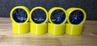 Roller Skate Wheels Yellow With Blue Aluminum Hub 