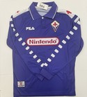 1998 99 Fiorentina Home Retro Jersey Batistuta  9 Long Sleeve Vintage Purple