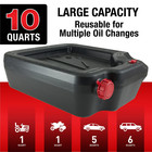 Hyper Tough 10 Quart Automotive Drain Pan Container  420013htmi  Black