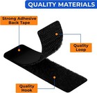 20 Sets Heavy Duty Hook   Loop Adhesive Strips  Sticky Back Fastener 1x4    Black