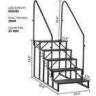 Rv Step W  2 Handrails 5 Step Hot Tub Stairs Safety For Rv  Camper  Mobile Home 