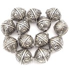 20mm Amazing Antique Silver Plated Spacer Bicone Light Weighted Beads-13 Beads