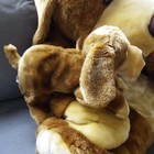Animal Alley Brown Tan Plush Dog Jumbo W  Holding Baby Puppy Stuffed Animal Vtg