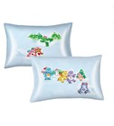 Care Bears Holiday Blue Reversible Silky Satin Pillowcase Standard Size 1 Pack
