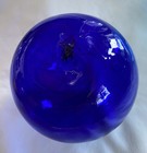 Blenko 4  Cobalt Blue Blown Glass Bubble Orb Ball Sphere Float