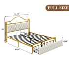 Queen Upholstereded Bed Frame With 2 Storage Drawers  Led Lights with Charging