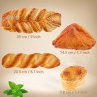 Artificial Fake Sesame Twist Bread Model Kitchen Food Photo Props 4 Pcs Set