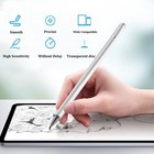 Stylus Touch Screen Pen Fiber Tip Aluminum Lightweight Silver For Cell Phones
