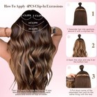 4 Pieces Clip In Hair Extensions Real Thick Full Head Hair 100  Natural As Human