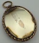 Large Ornate Mourning Locket Hair Photo Pendant Victorian