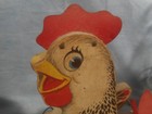 Vintage Fisher Price The Cackling Hen - Wooden Chicken Pull Toy  120  1950s-60s 