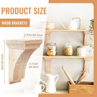 4 Pcs 3 1 2  W X 3 3 4  D X 6  H Traditional Wood Brackets Wood Corbels Unfinish