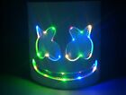 Dj Marshmello Smile Rainbow Led Mask Eva Foam Helmet Edc Halloween Costume Party