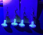 2 Pair Uranium Glass Earrings 